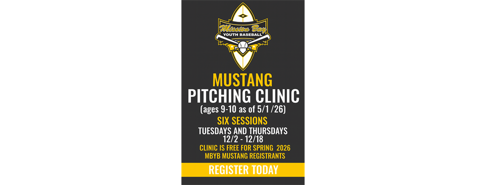 Free Mustang Division Pitching Clinic December 2025
